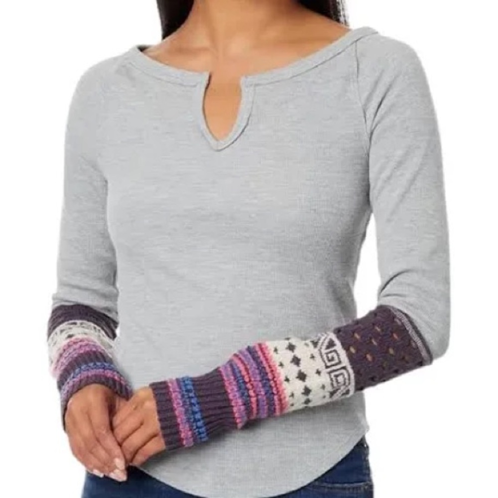 WE THE FREE BY FREE PEOPLE COZY CRAFT CUFF LONG SLEEVE THERMAL TOP - Picture 13 of 13